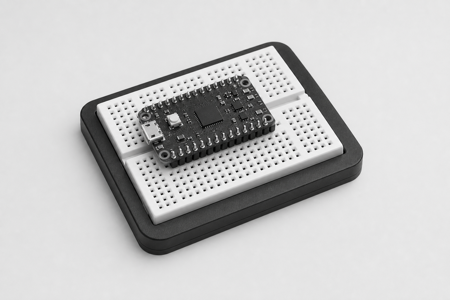 Monochrome plate of a Pico breadboard kit